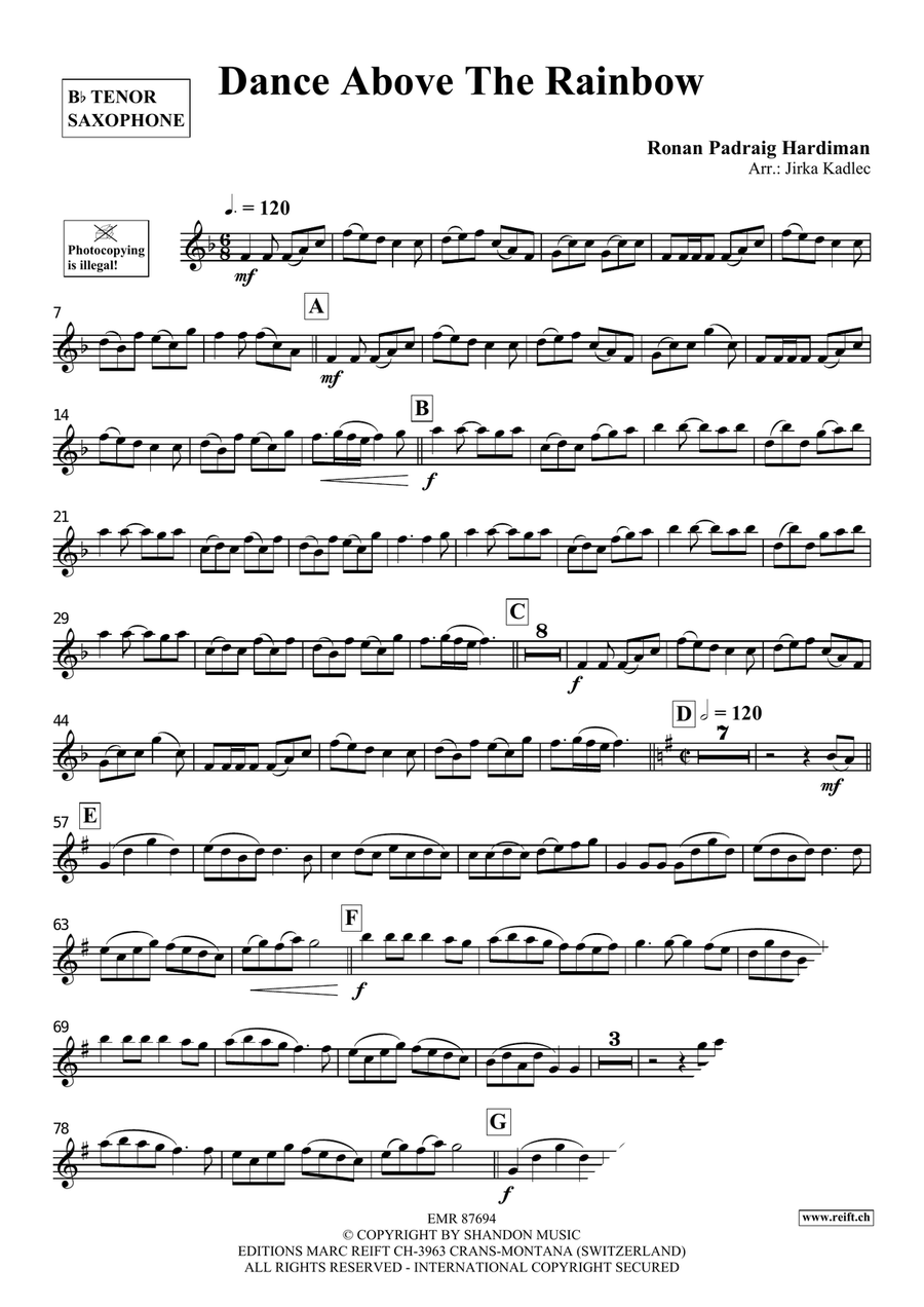 Dance Above The Rainbow Dance Above The Rainbow Tenor Saxophone scores gallery preview page 3