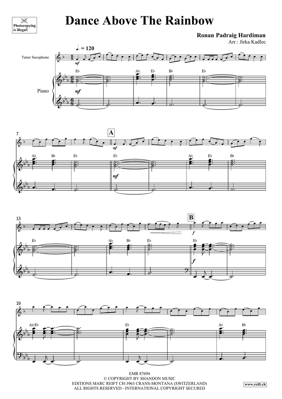 Dance Above The Rainbow Dance Above The Rainbow Tenor Saxophone scores gallery preview page 4