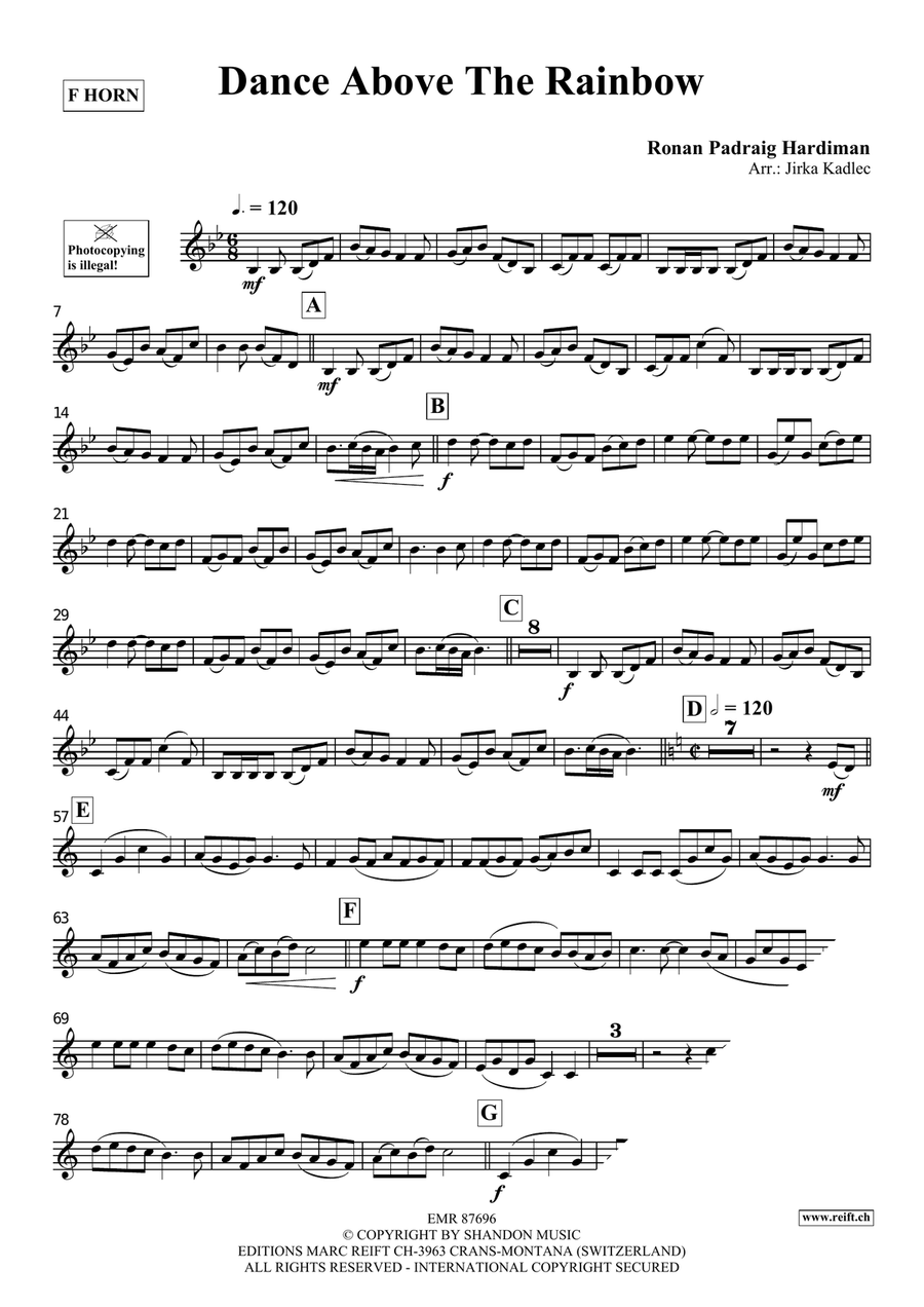 Dance Above The Rainbow Dance Above The Rainbow Horn scores gallery preview page 3