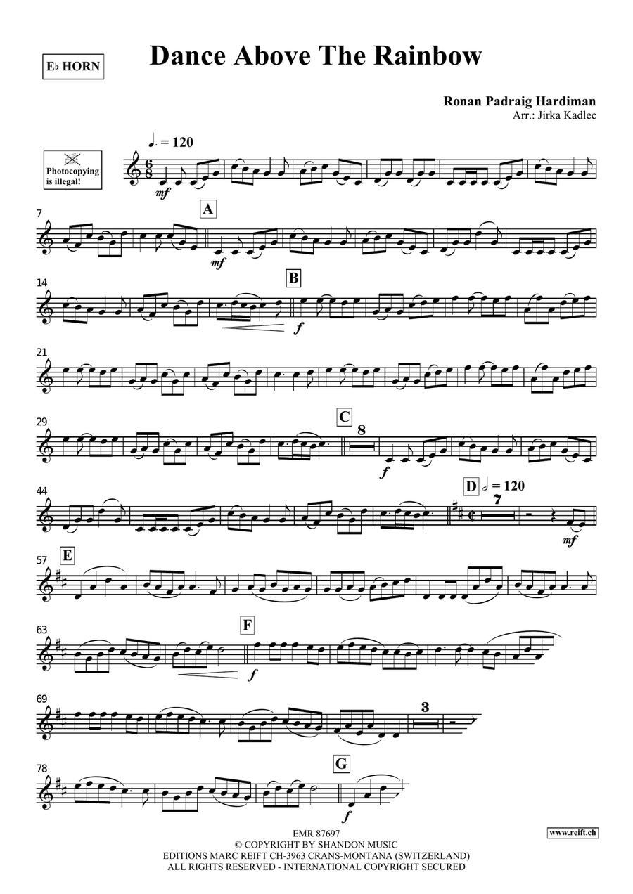 Dance Above The Rainbow Dance Above The Rainbow Horn scores gallery preview page 3