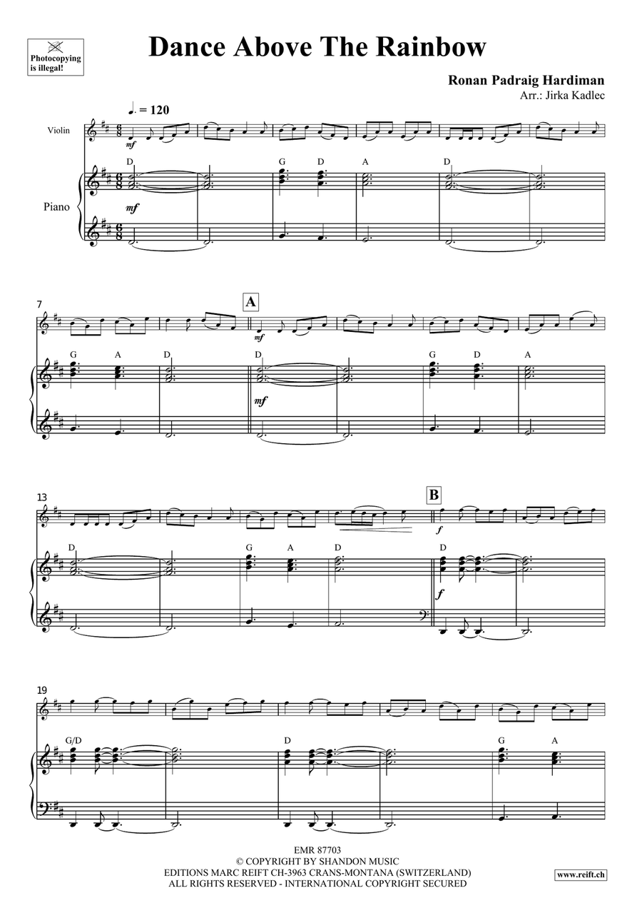 Dance Above The Rainbow Violin Solo scores gallery preview page 4