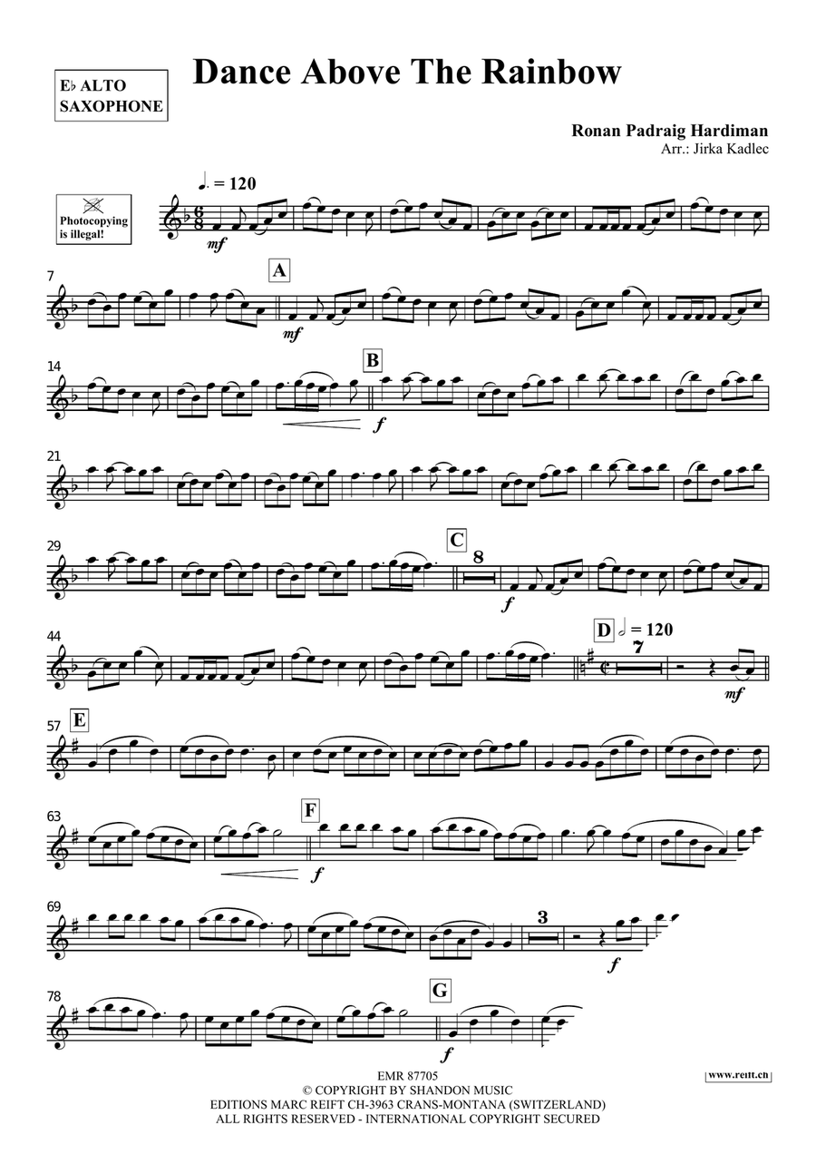 Dance Above The Rainbow Dance Above The Rainbow Alto Saxophone scores gallery preview page 3