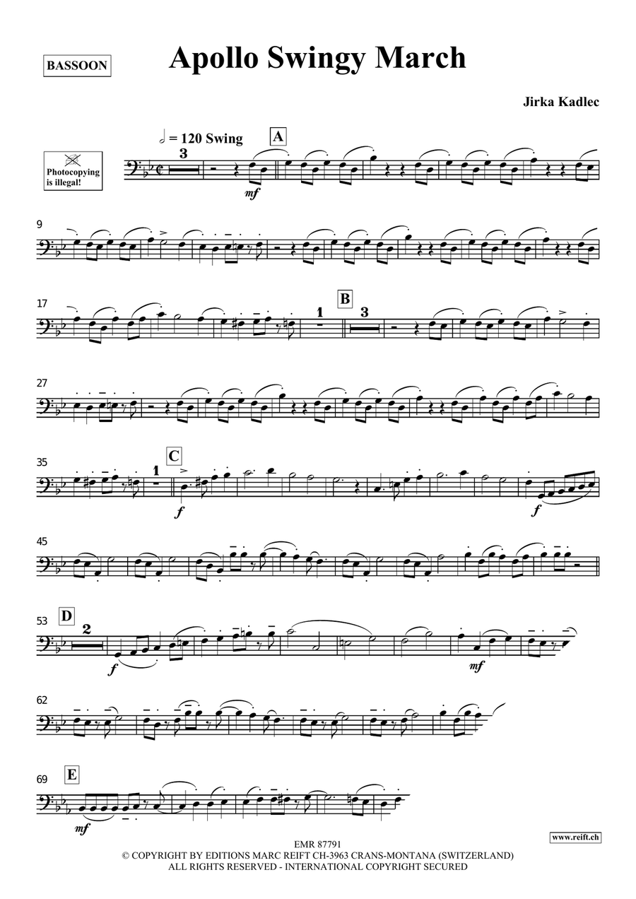 Apollo Swingy March Apollo Swingy March Bassoon Solo scores gallery preview page 3
