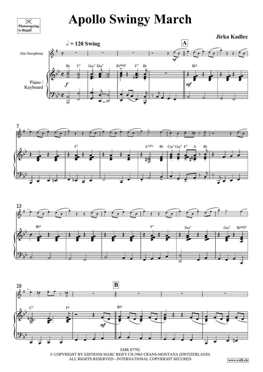 Apollo Swingy March Apollo Swingy March Alto Saxophone scores gallery preview page 4