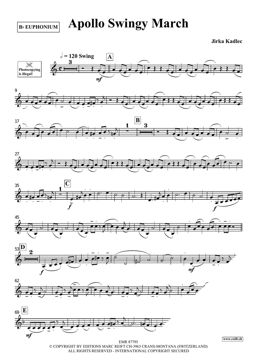 Apollo Swingy March Apollo Swingy March Euphonium scores gallery preview page 3
