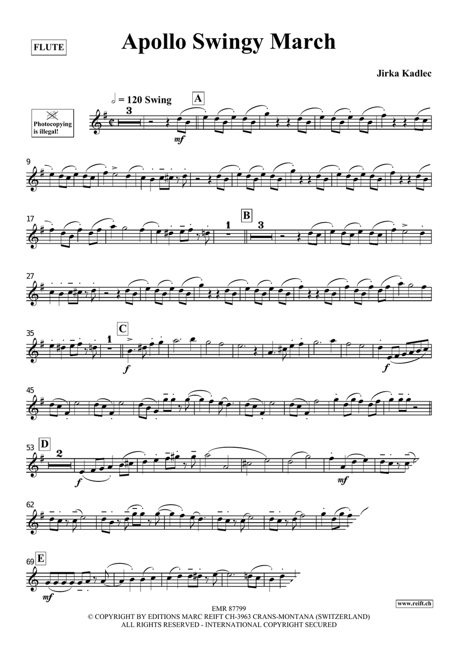 Apollo Swingy March Apollo Swingy March Flute Solo scores gallery preview page 3