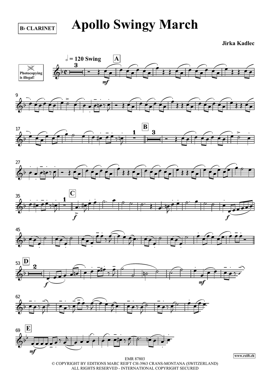 Apollo Swingy March Apollo Swingy March Clarinet Solo scores gallery preview page 3