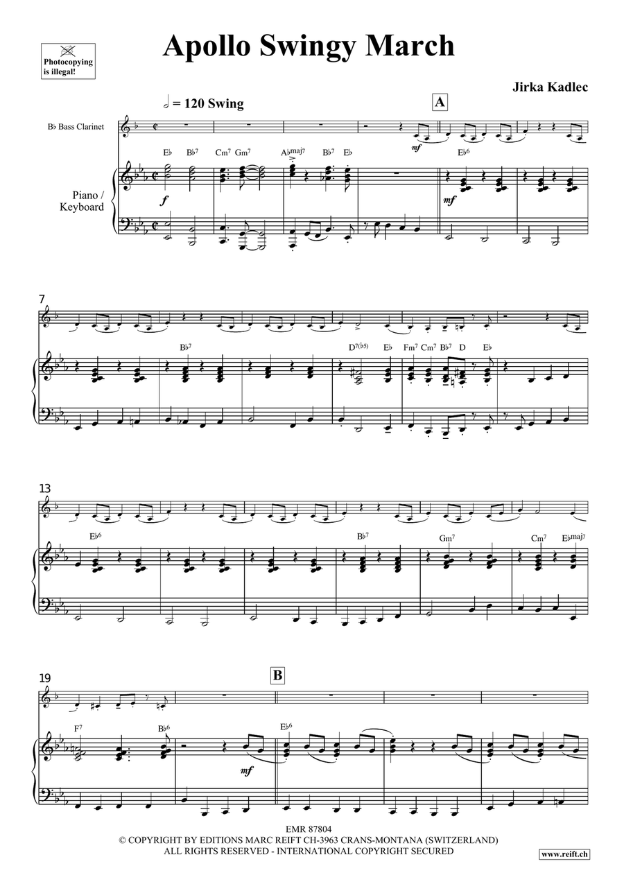 Apollo Swingy March Apollo Swingy March Bass Clarinet scores gallery preview page 4