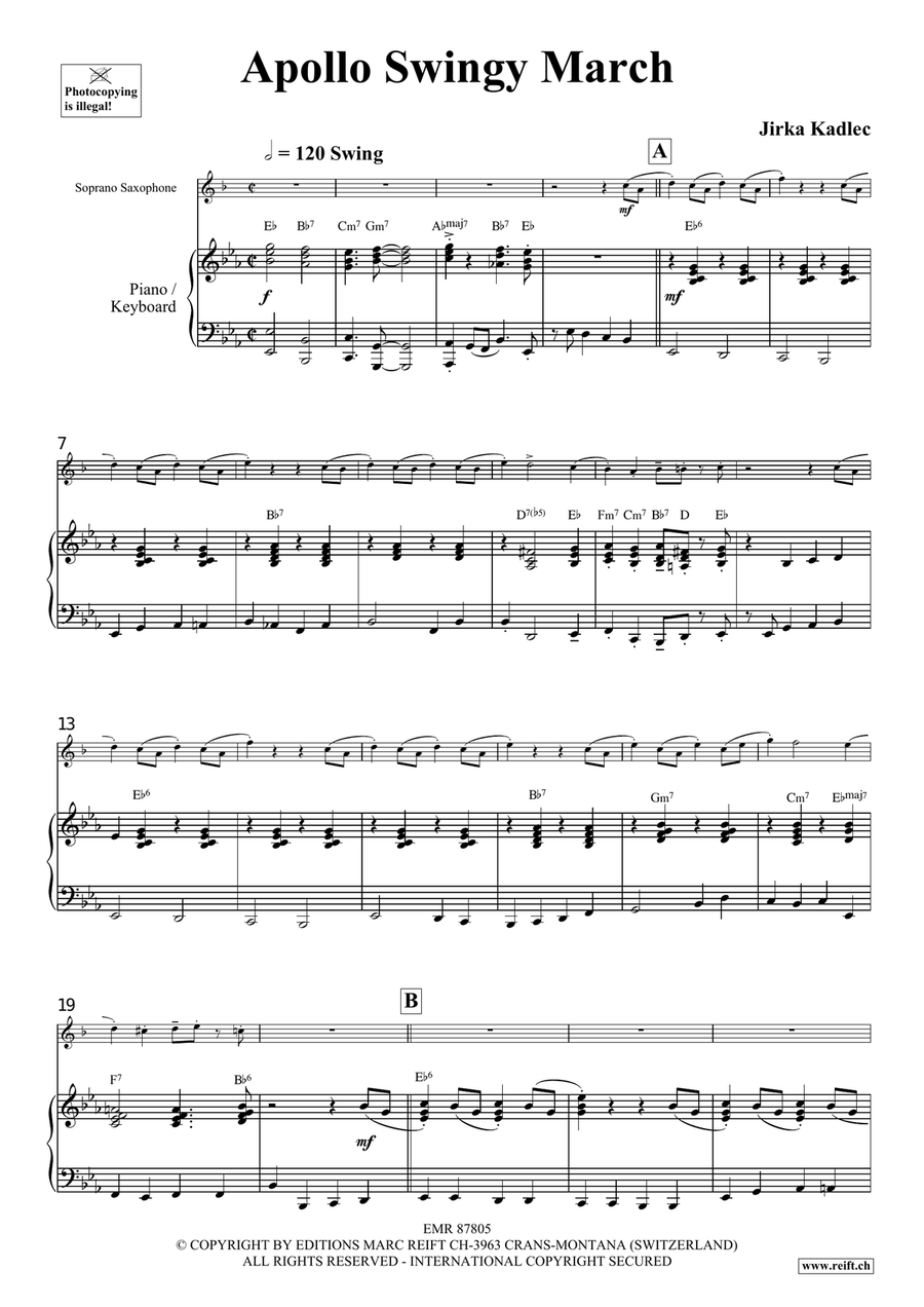 Apollo Swingy March Apollo Swingy March Soprano Saxophone scores gallery preview page 4