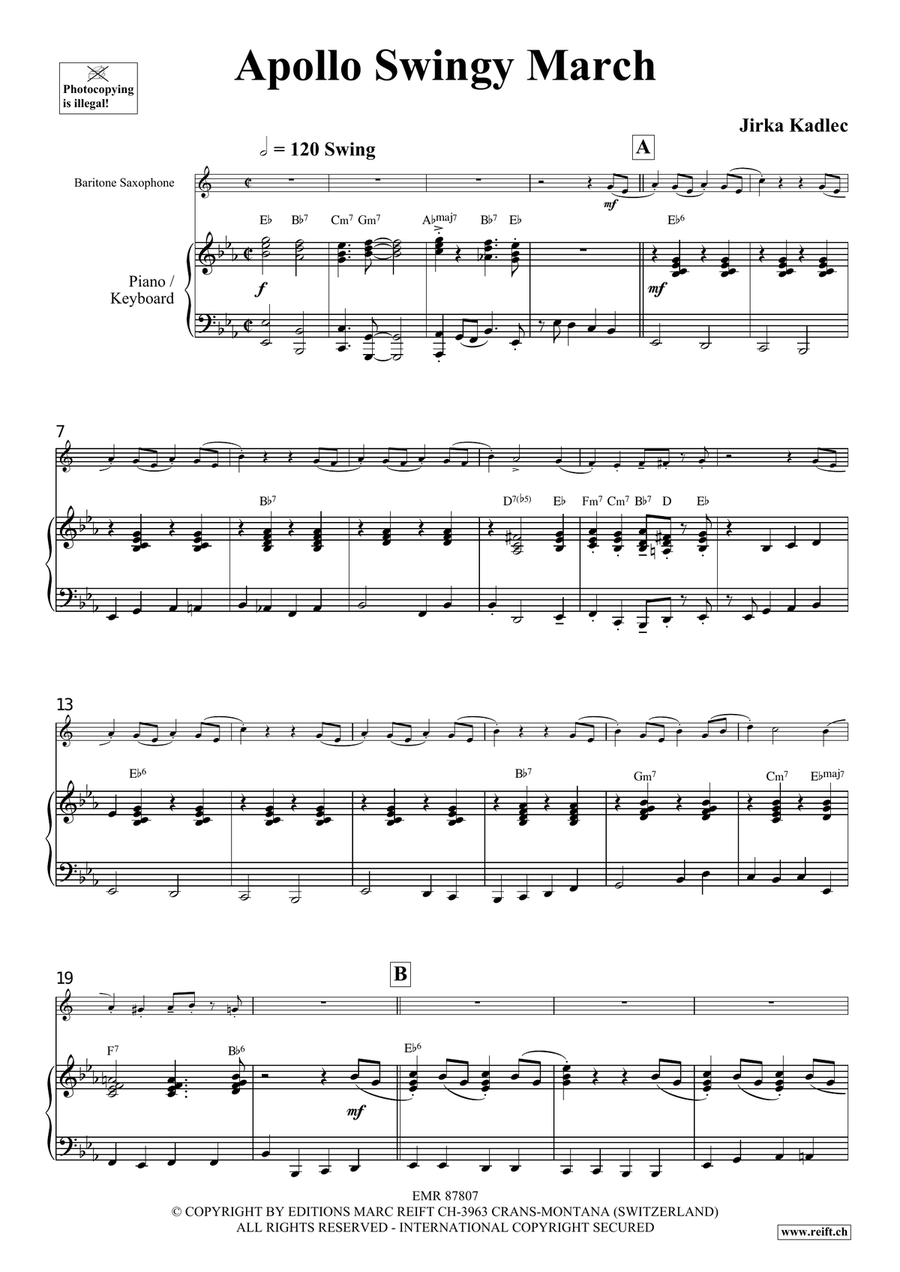 Apollo Swingy March Apollo Swingy March Baritone Saxophone scores gallery preview page 4