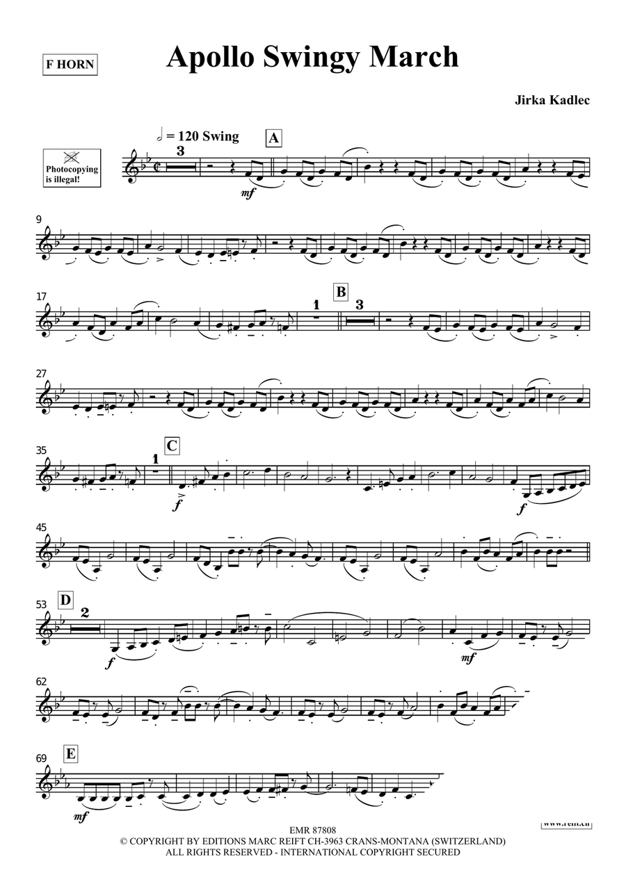 Apollo Swingy March Apollo Swingy March Horn scores gallery preview page 3