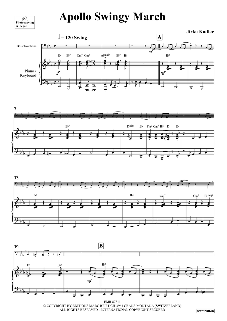 Apollo Swingy March Apollo Swingy March Bass Trombone scores gallery preview page 4