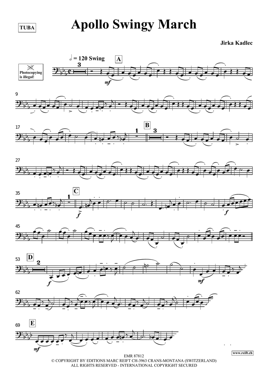 Apollo Swingy March Apollo Swingy March Tuba scores gallery preview page 3