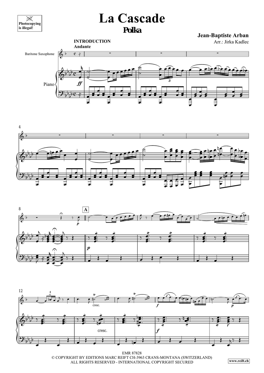 La Cascade La Cascade Baritone Saxophone scores gallery preview page 4