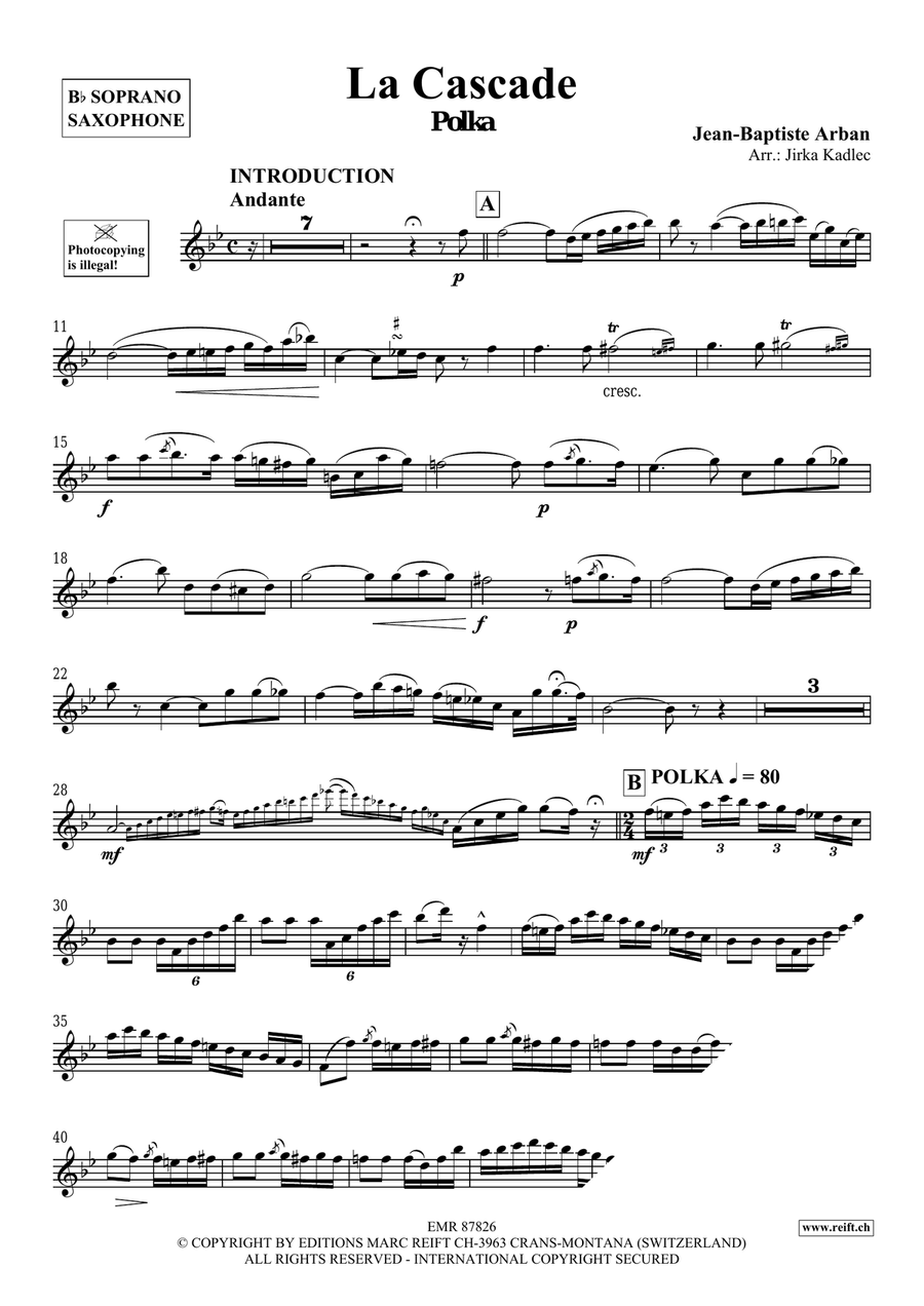 La Cascade La Cascade Soprano Saxophone scores gallery preview page 3