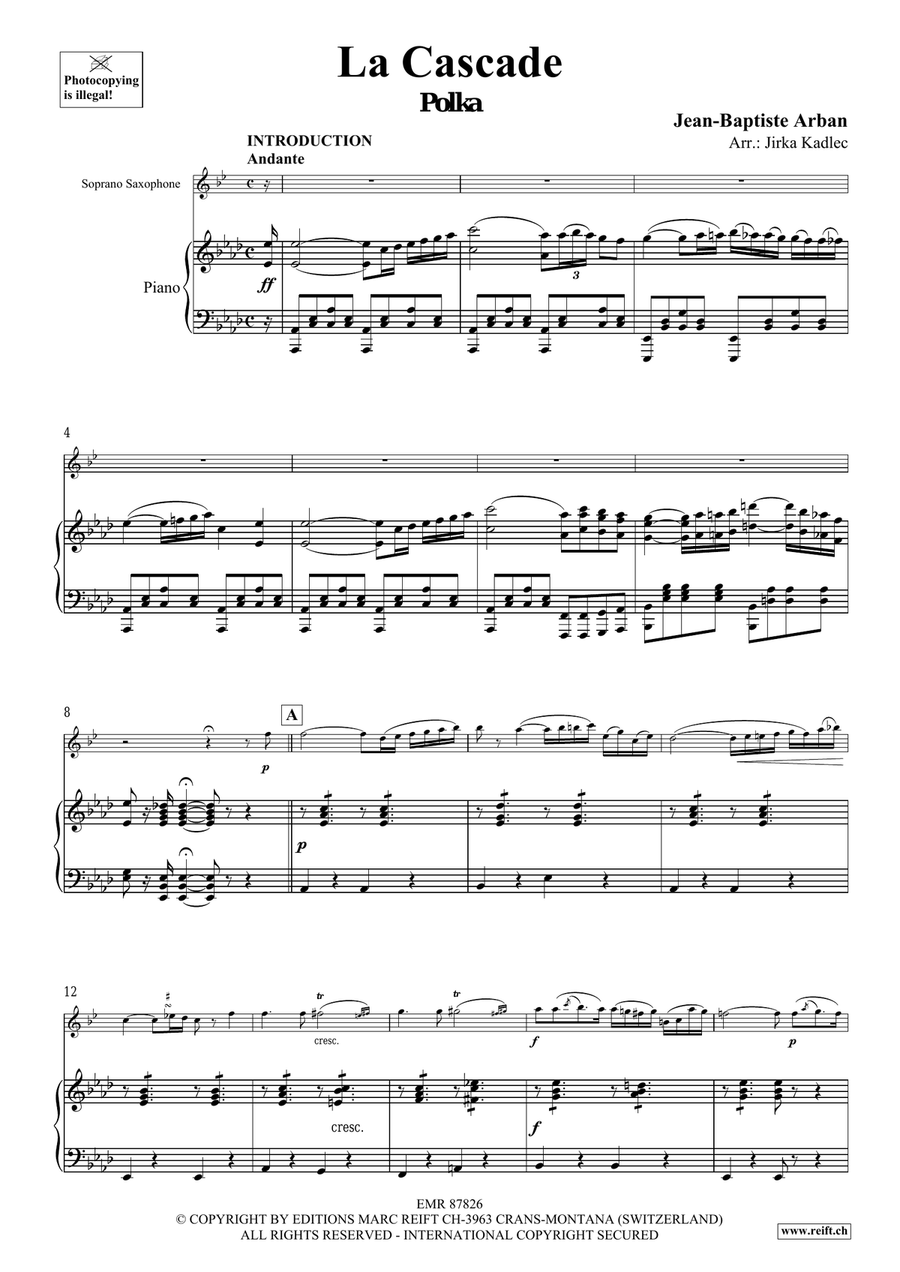 La Cascade La Cascade Soprano Saxophone scores gallery preview page 4