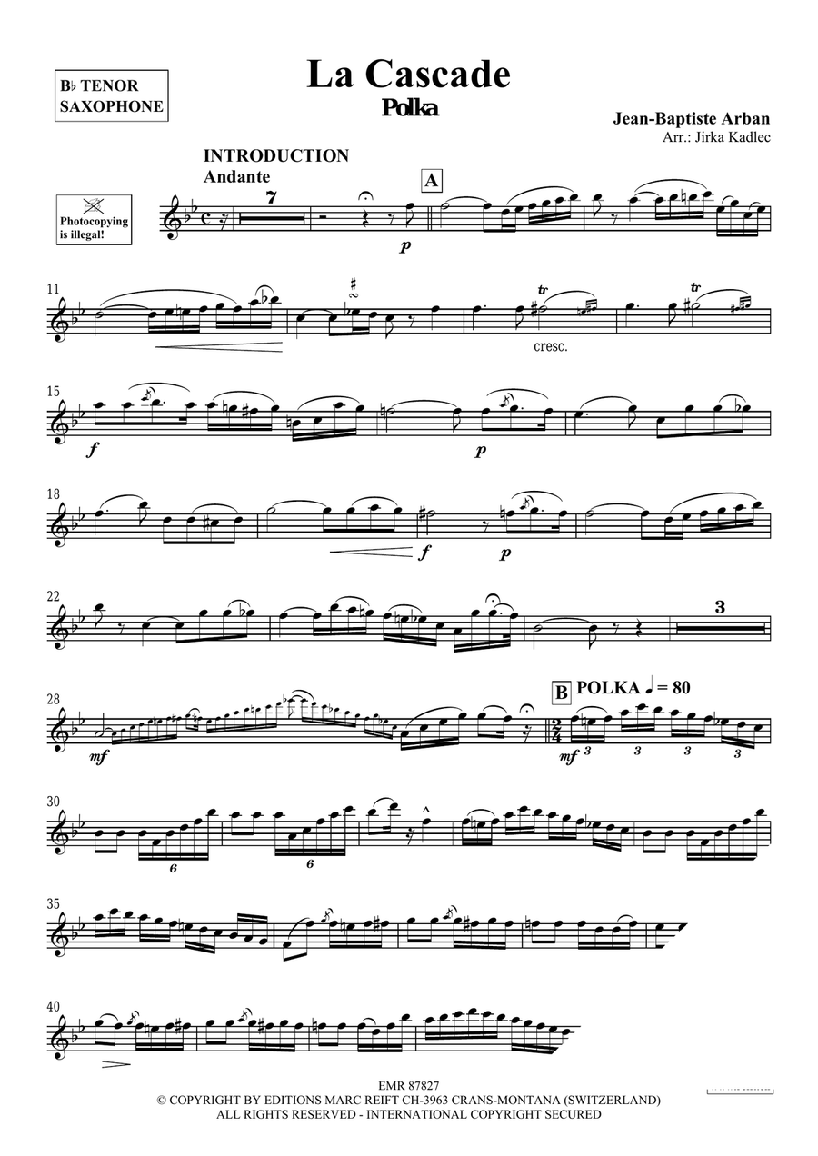 La Cascade La Cascade Tenor Saxophone scores gallery preview page 3