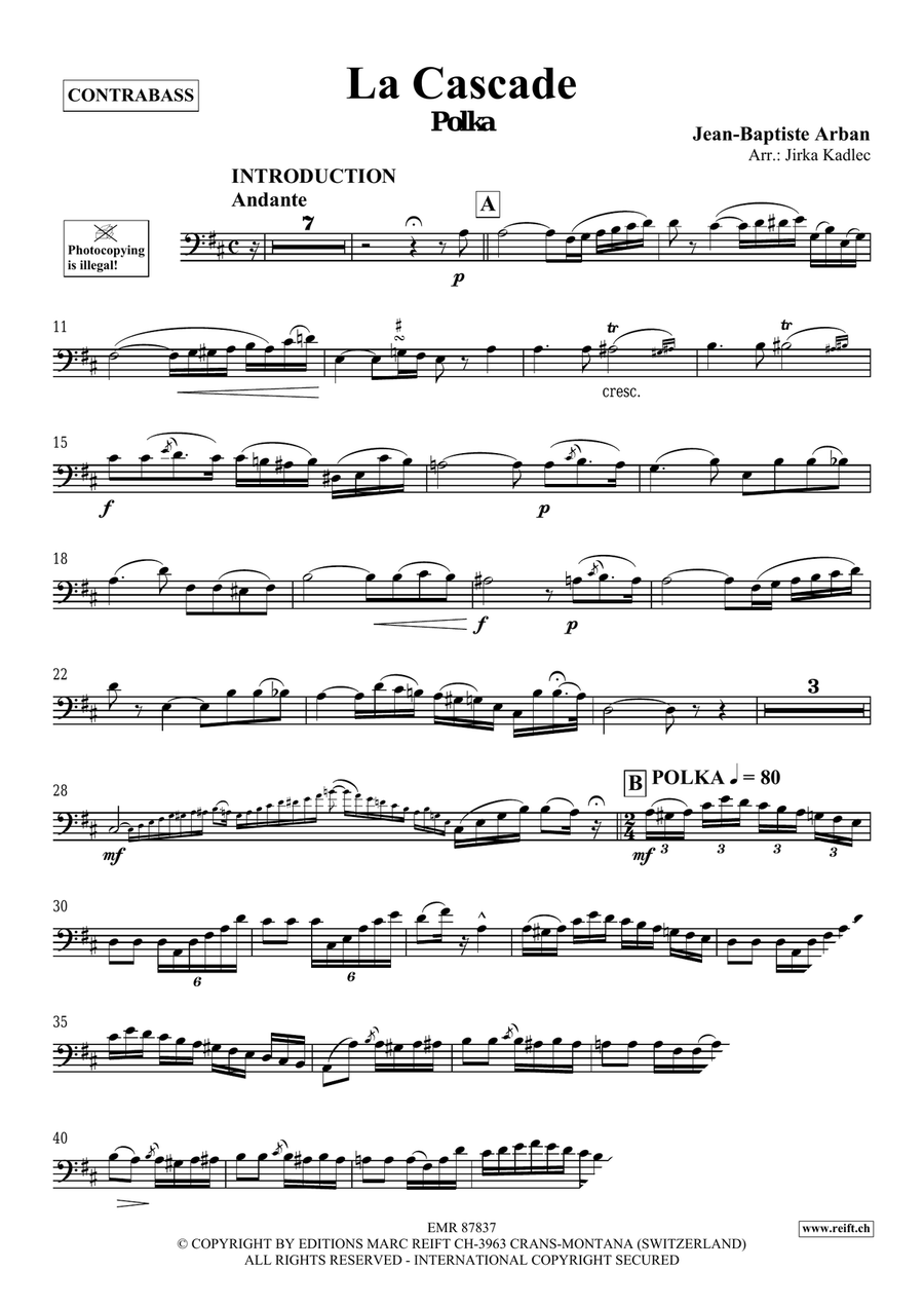 La Cascade La Cascade Double Bass scores gallery preview page 3