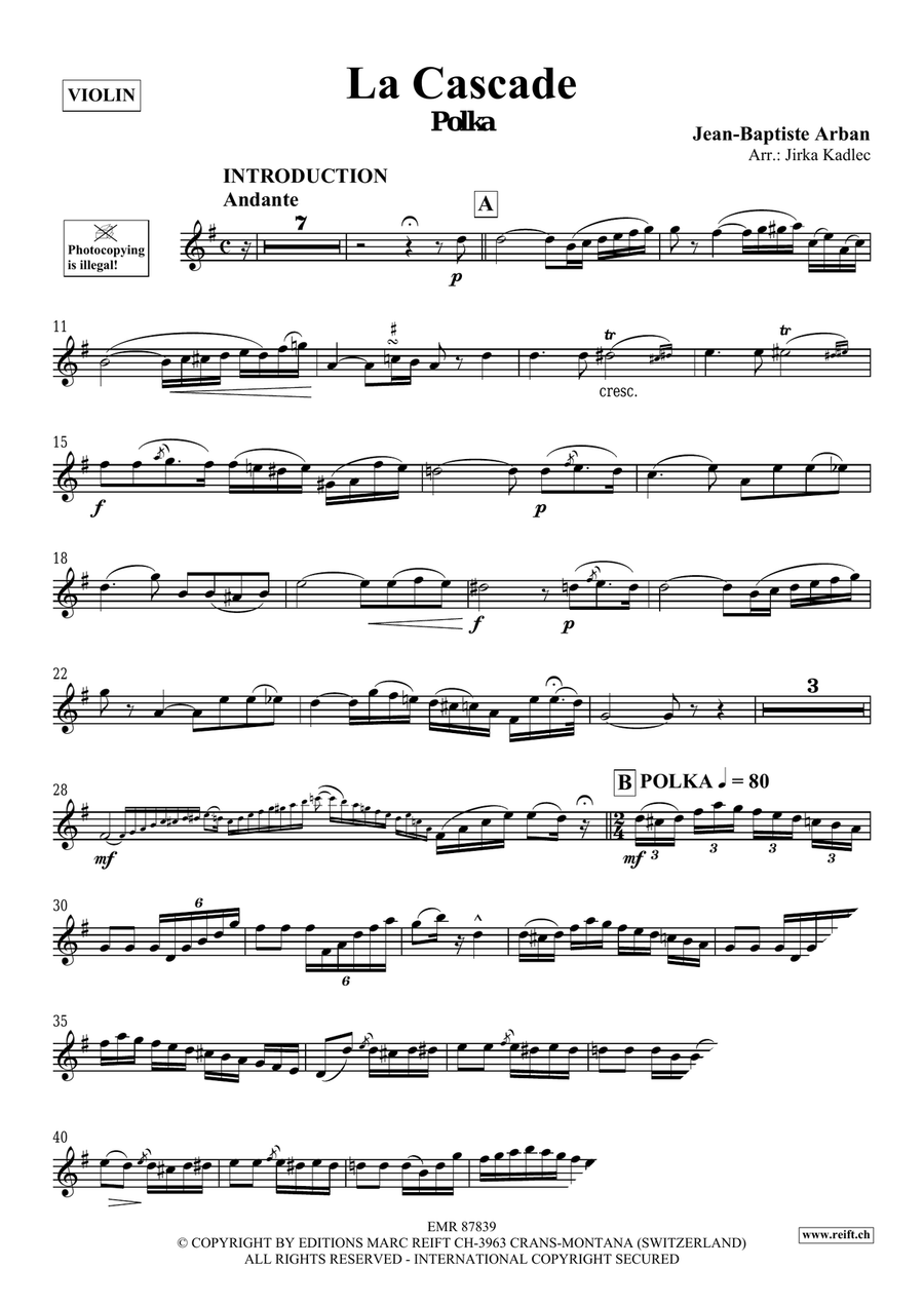La Cascade La Cascade Violin Solo scores gallery preview page 3
