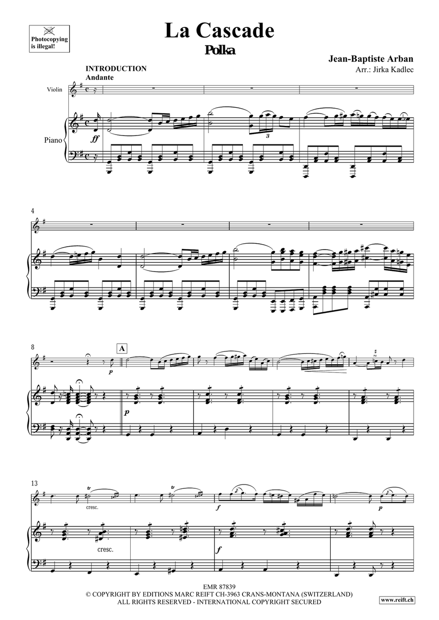 La Cascade La Cascade Violin Solo scores gallery preview page 4