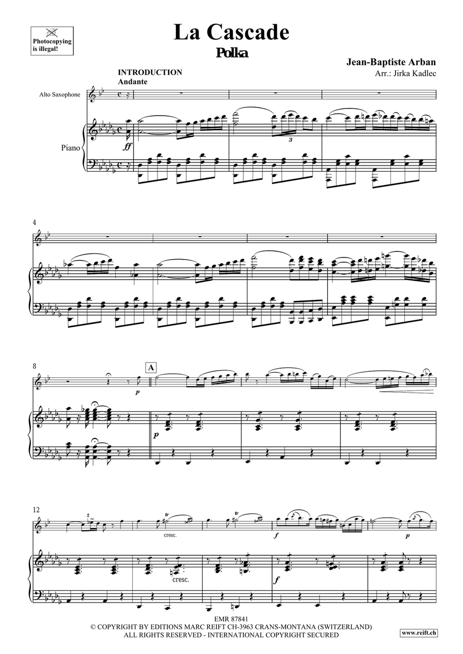 La Cascade La Cascade Alto Saxophone scores gallery preview page 4