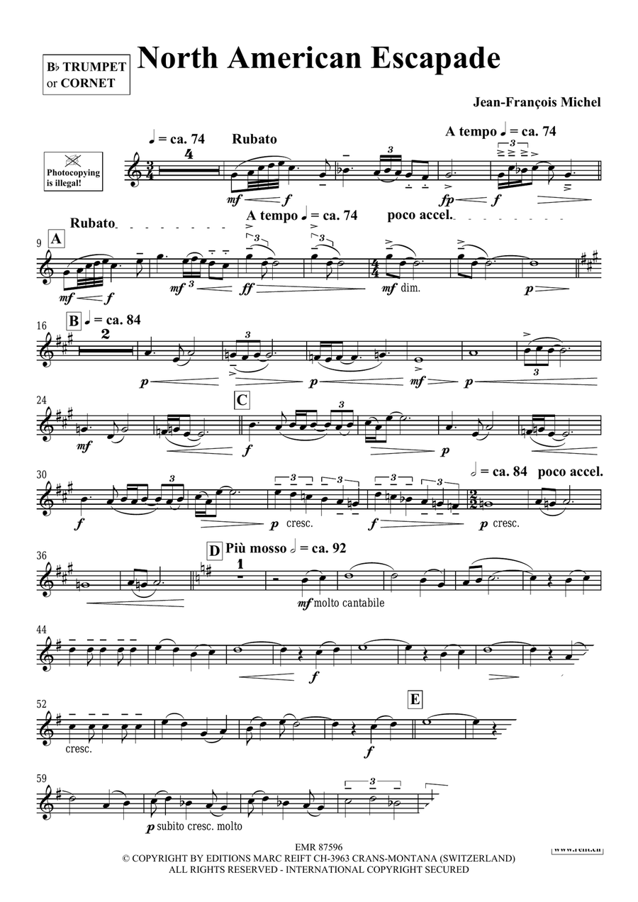 North American Escapade North American Escapade Cornet scores gallery preview page 4