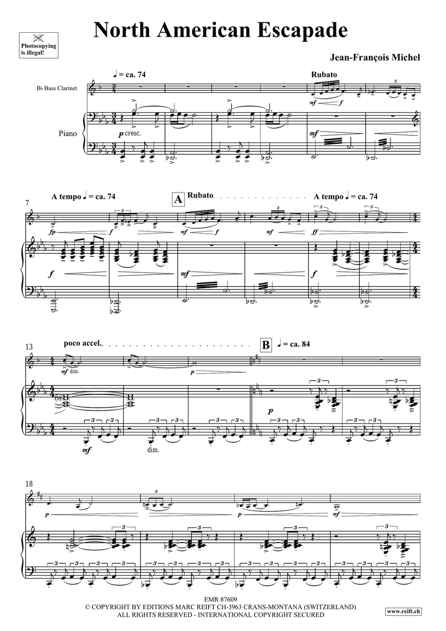 North American Escapade North American Escapade Bass Clarinet scores gallery preview page 5
