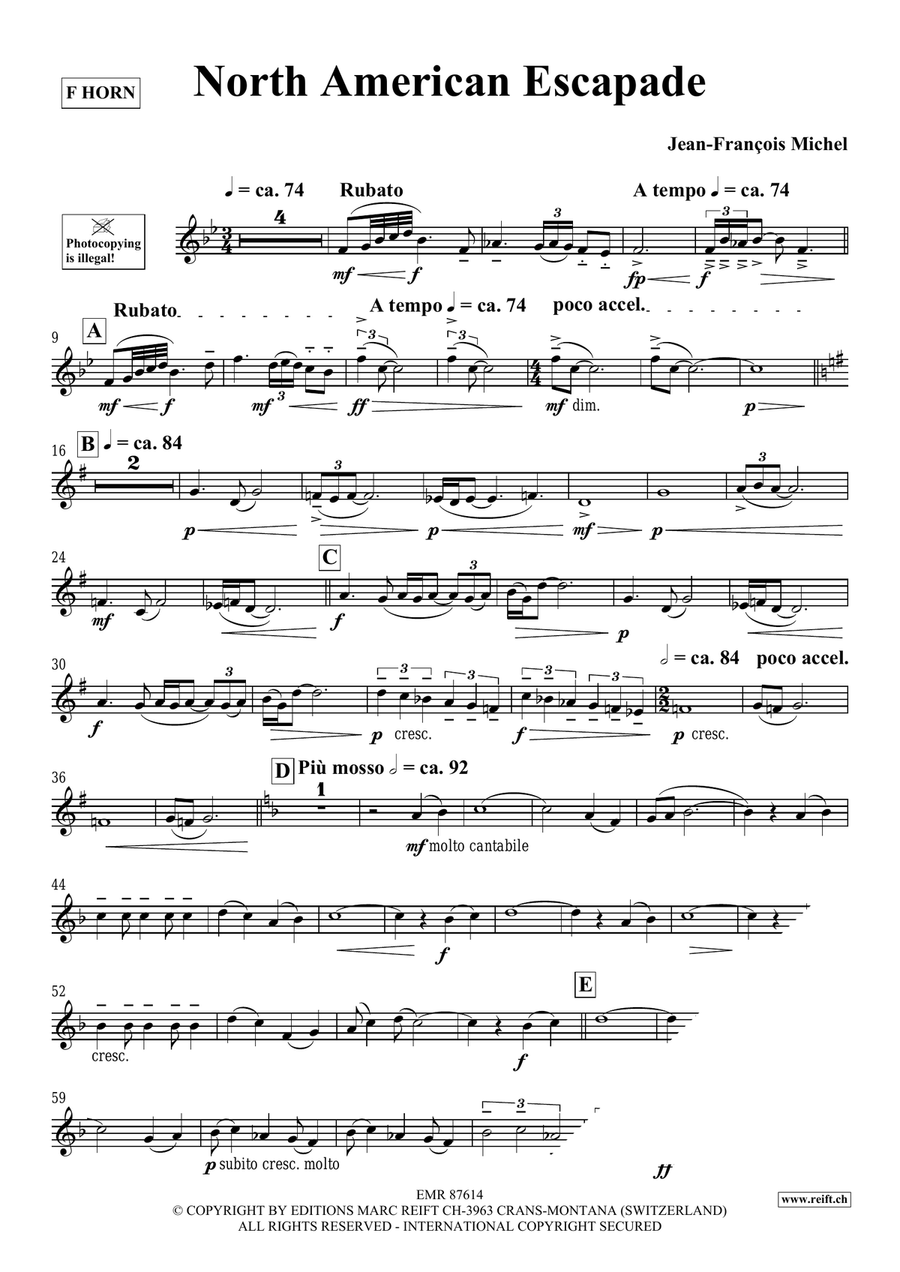 North American Escapade North American Escapade Horn scores gallery preview page 4