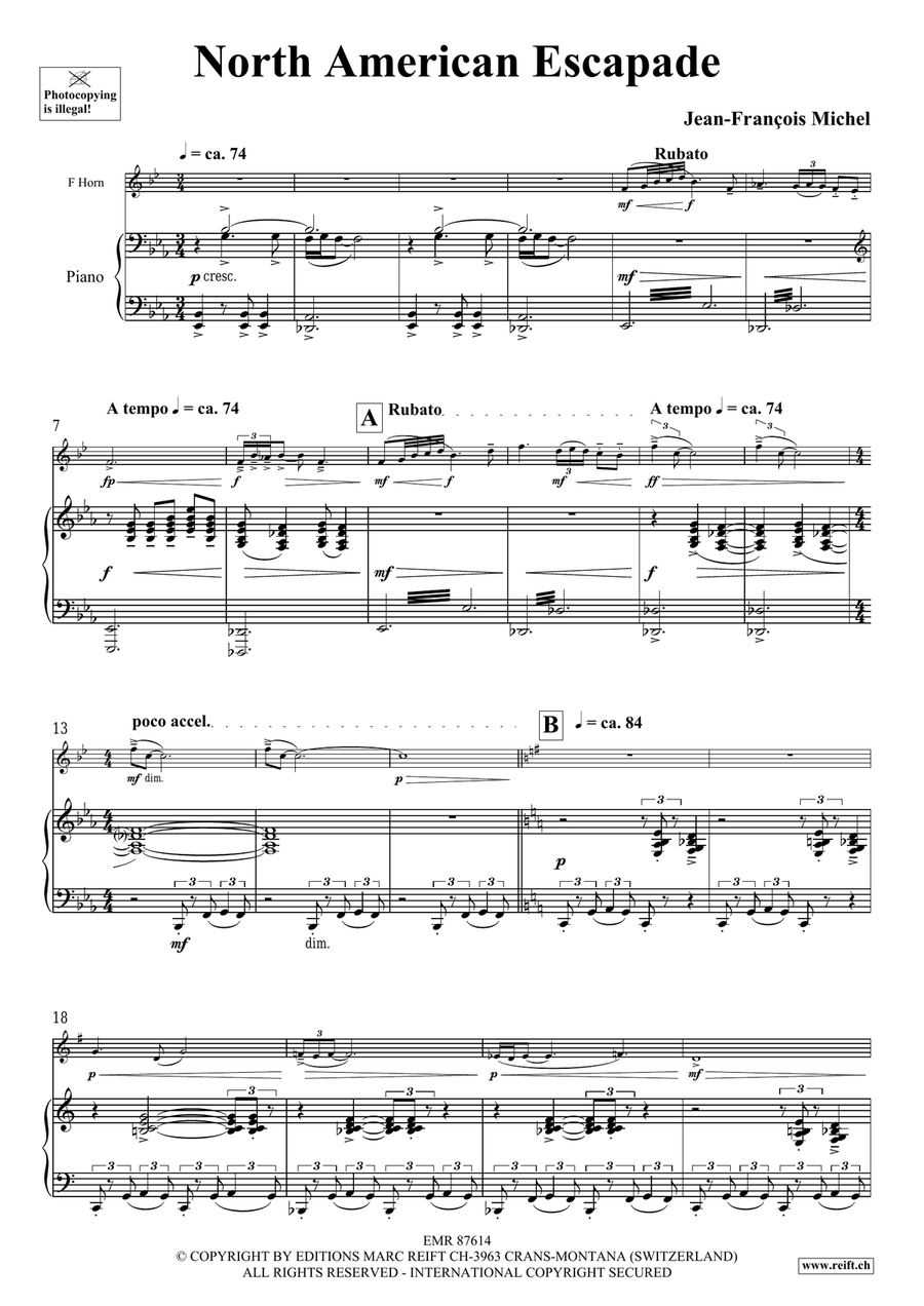 North American Escapade North American Escapade Horn scores gallery preview page 5