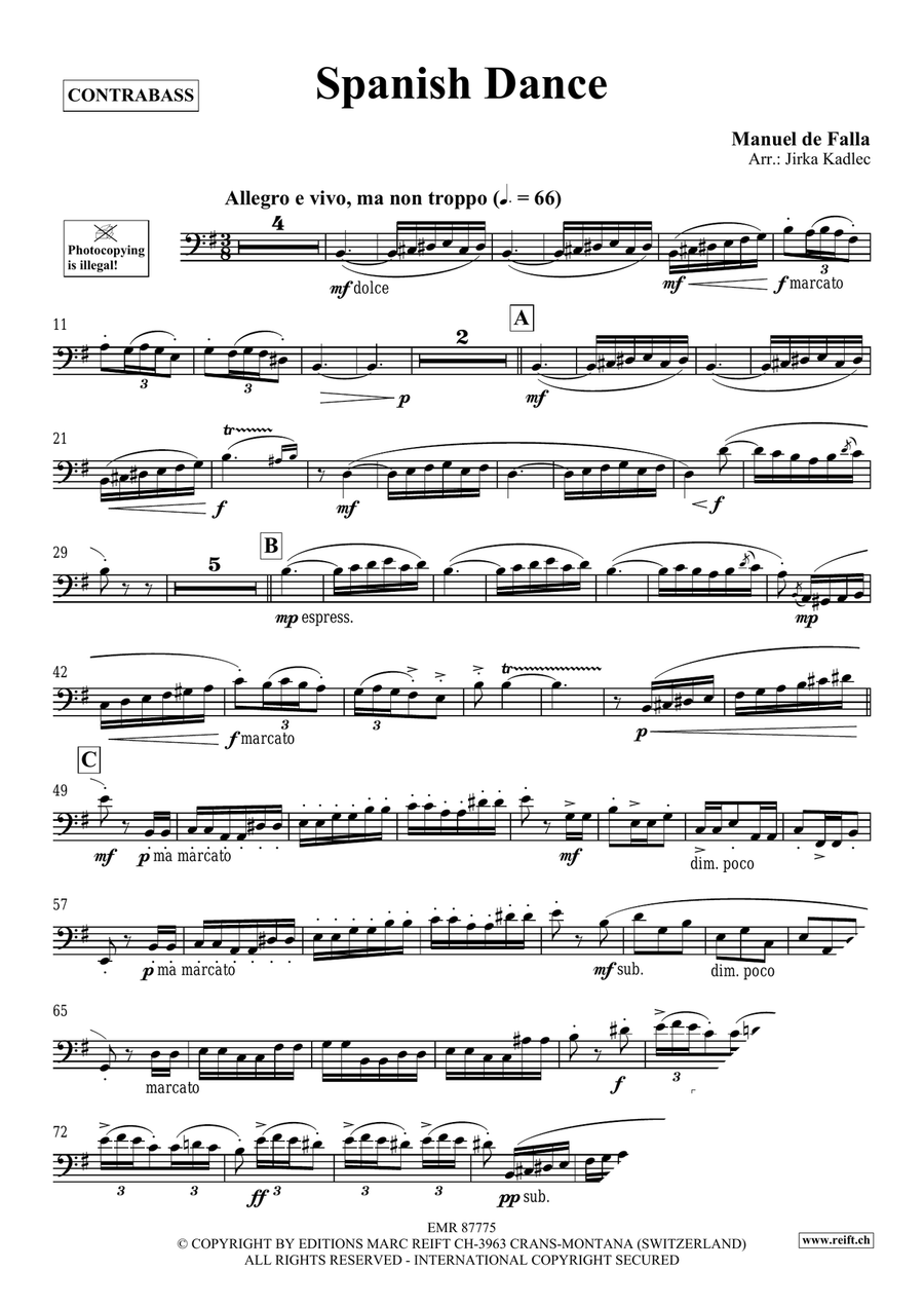 Spanish Dance Spanish Dance Double Bass scores gallery preview page 3