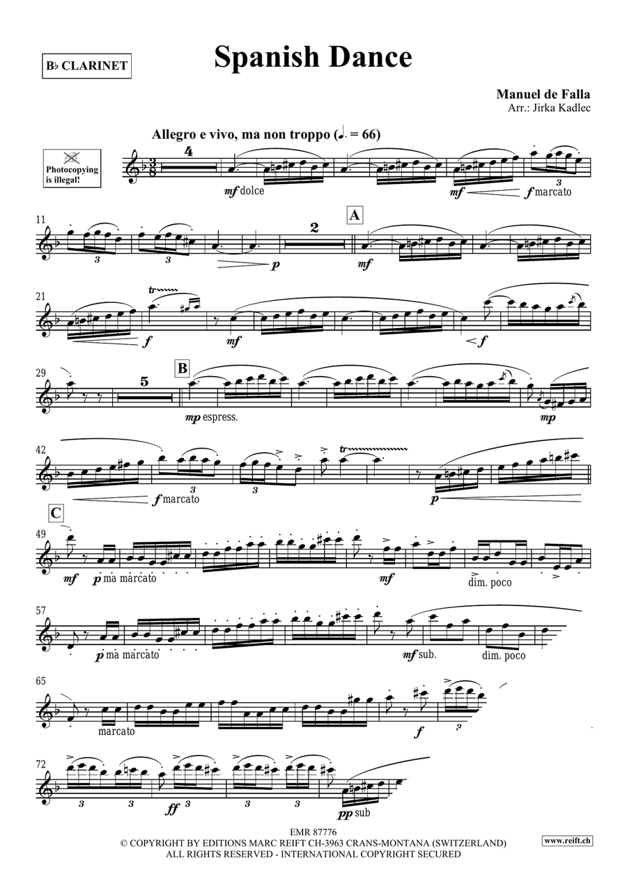 Spanish Dance Spanish Dance Clarinet Solo scores gallery preview page 3