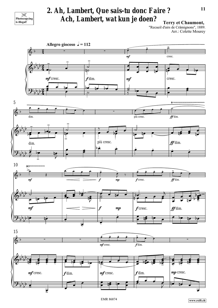 Folk Songs From Belgium Folk Songs From Belgium Alto Saxophone scores gallery preview page 6