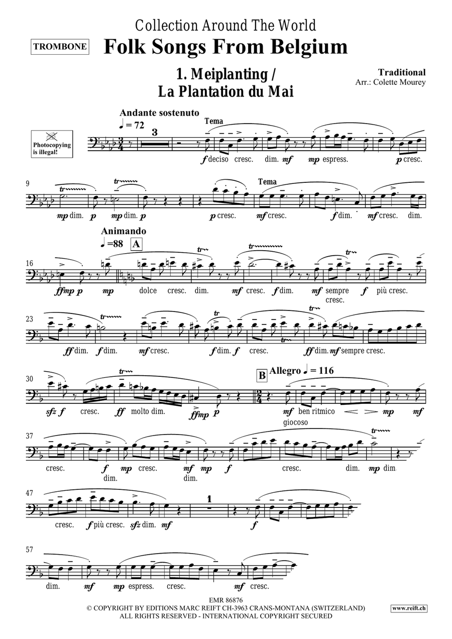 Folk Songs From Belgium Folk Songs From Belgium Organ scores gallery preview page 3