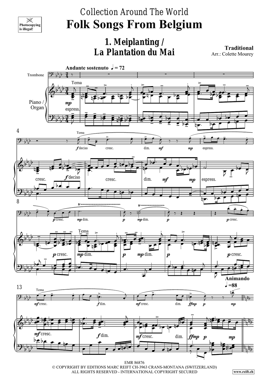 Folk Songs From Belgium Folk Songs From Belgium Organ scores gallery preview page 4