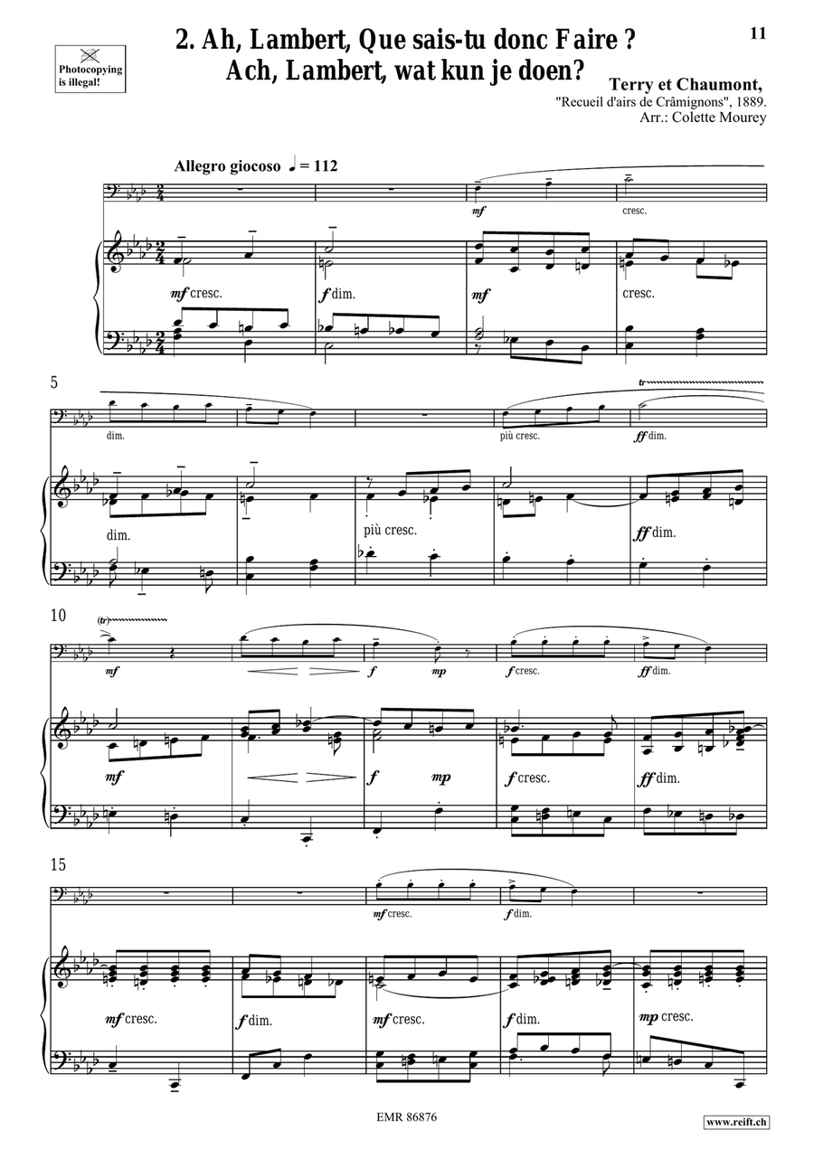 Folk Songs From Belgium Folk Songs From Belgium Organ scores gallery preview page 6