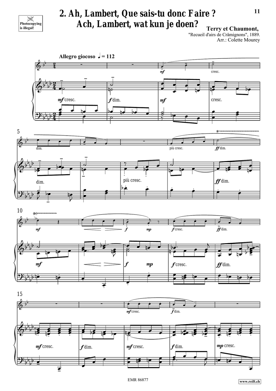 Folk Songs From Belgium Folk Songs From Belgium Euphonium scores gallery preview page 6