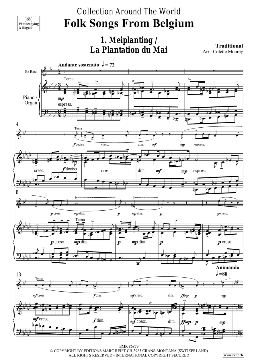 Folk Songs From Belgium Folk Songs From Belgium Organ scores gallery preview page 4