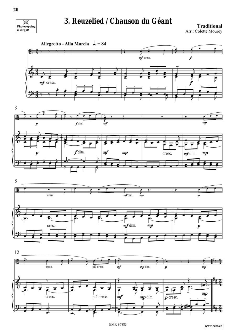 Folk Songs From Belgium Folk Songs From Belgium Viola scores gallery preview page 8