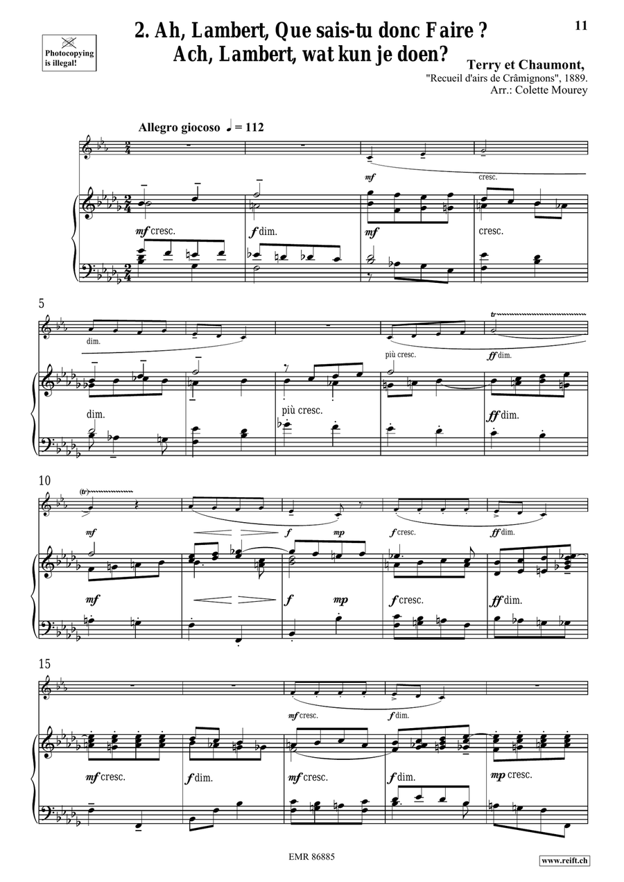 Folk Songs From Belgium Folk Songs From Belgium Bass Clarinet scores gallery preview page 6