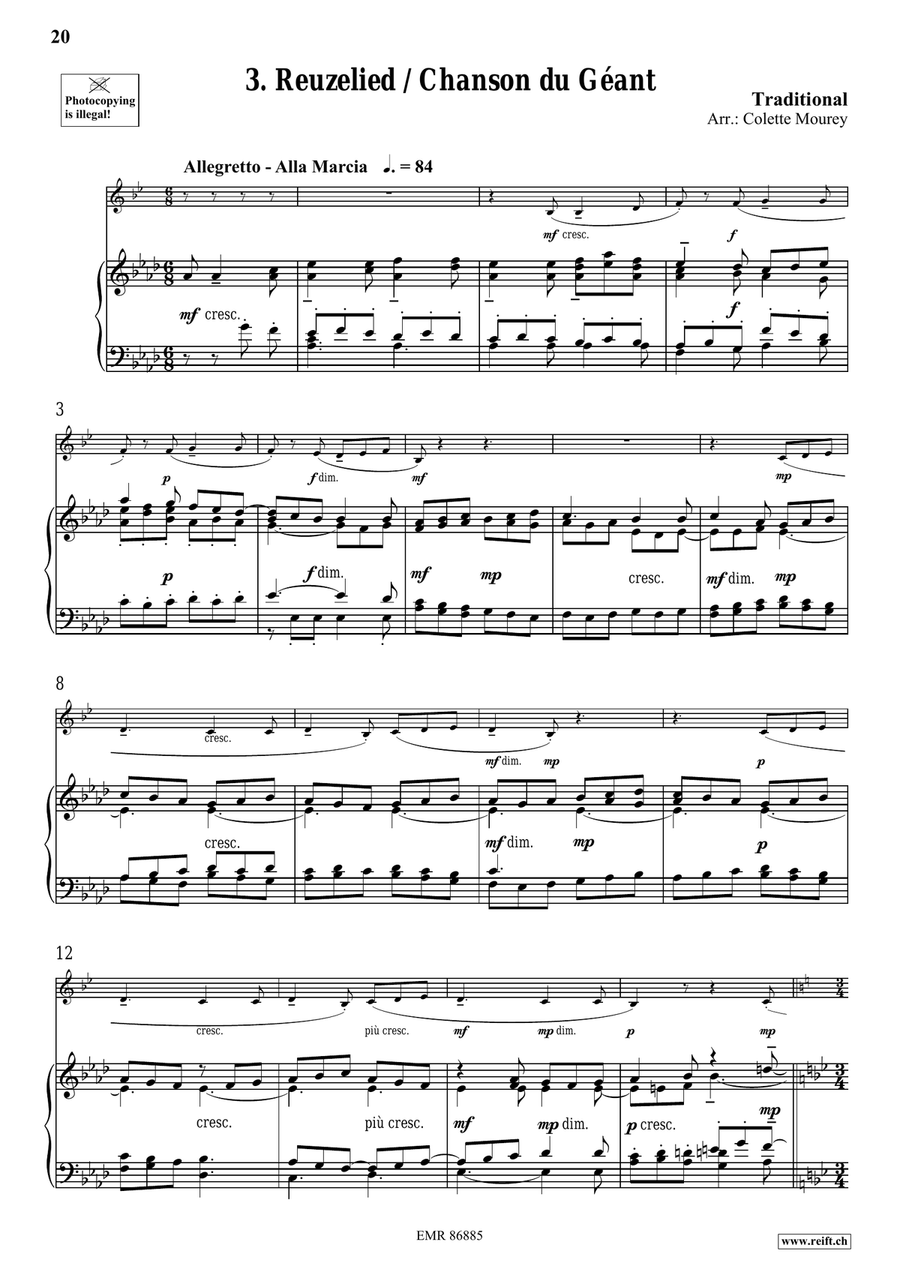 Folk Songs From Belgium Folk Songs From Belgium Bass Clarinet scores gallery preview page 8