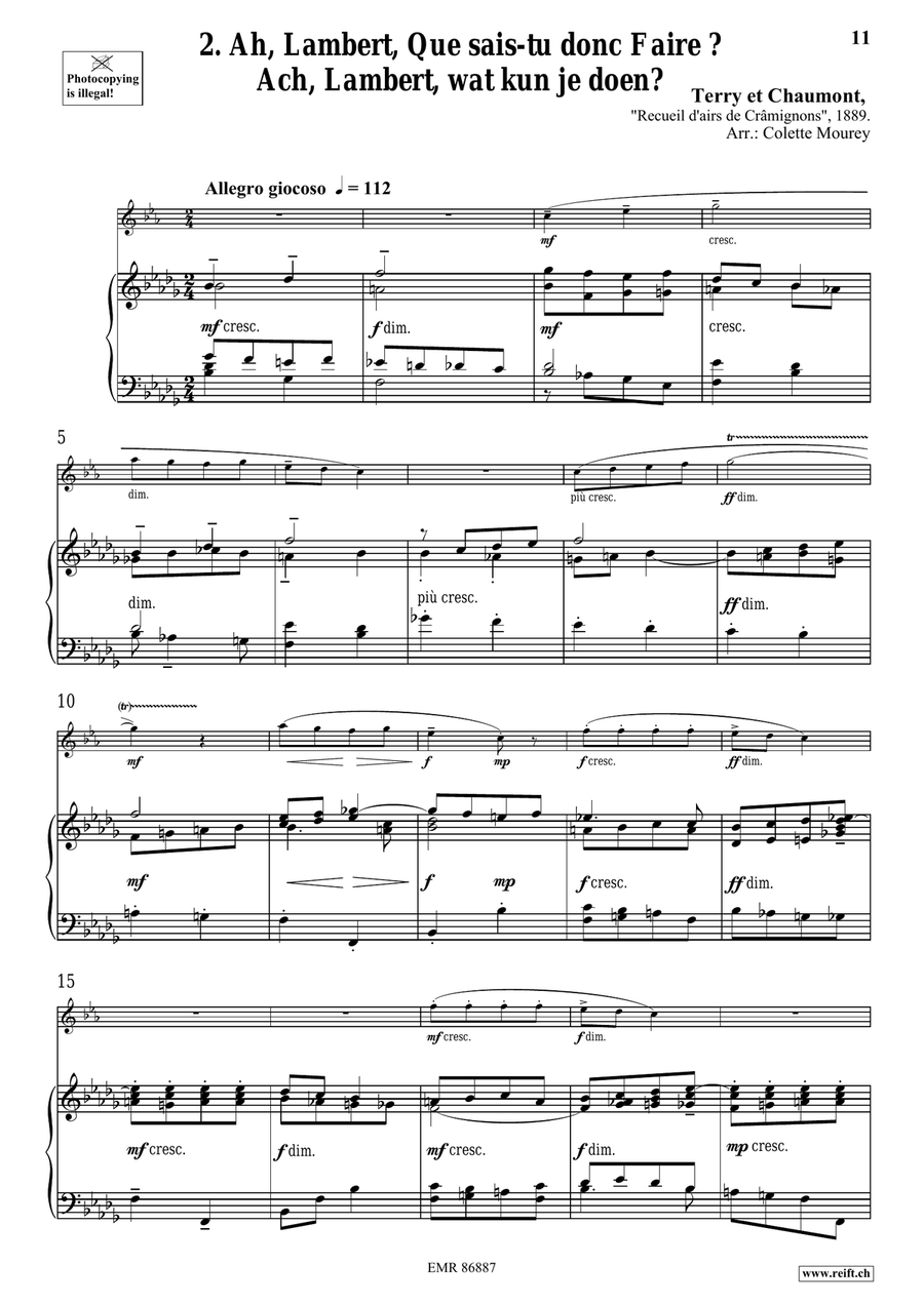 Folk Songs From Belgium Folk Songs From Belgium Tenor Saxophone scores gallery preview page 6