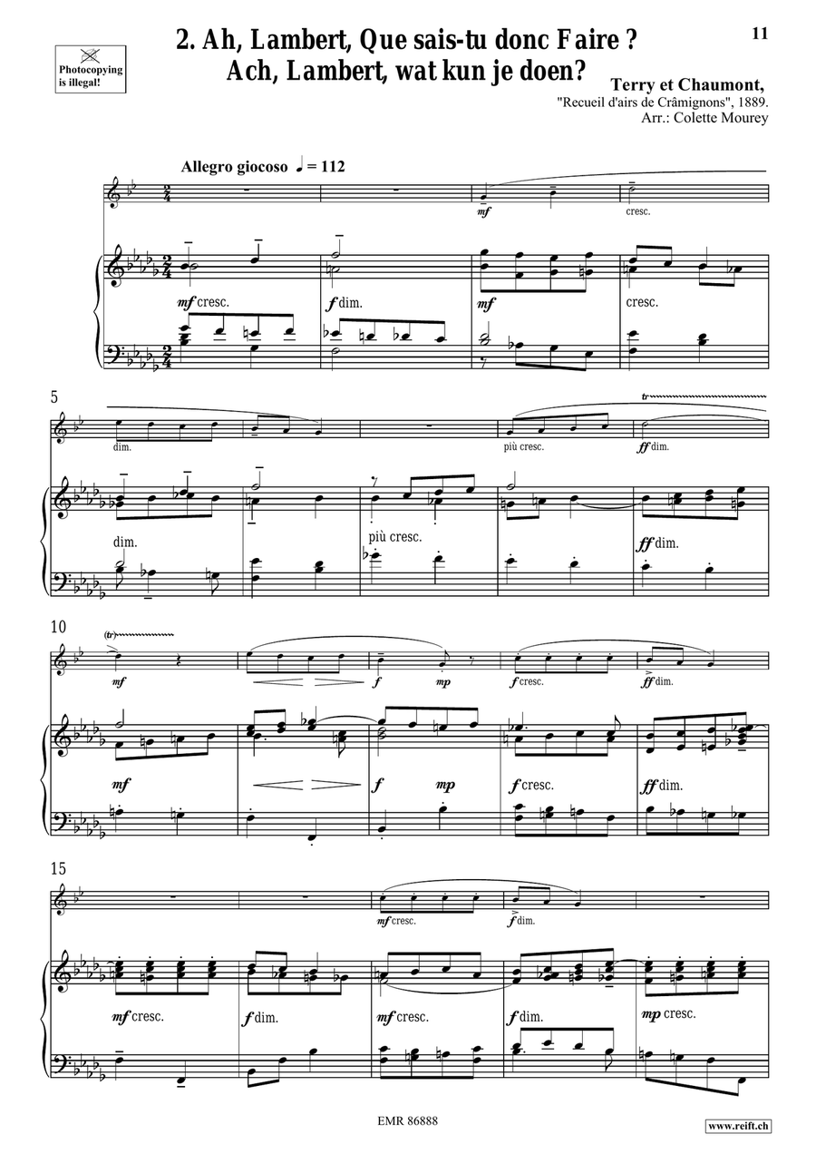 Folk Songs From Belgium Folk Songs From Belgium Baritone Saxophone scores gallery preview page 6