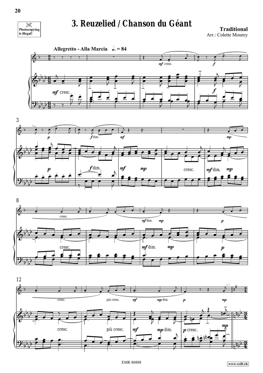 Folk Songs From Belgium Folk Songs From Belgium Baritone Saxophone scores gallery preview page 8