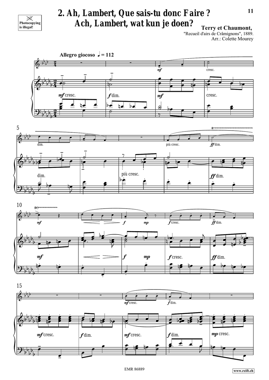 Folk Songs From Belgium Folk Songs From Belgium Horn scores gallery preview page 6