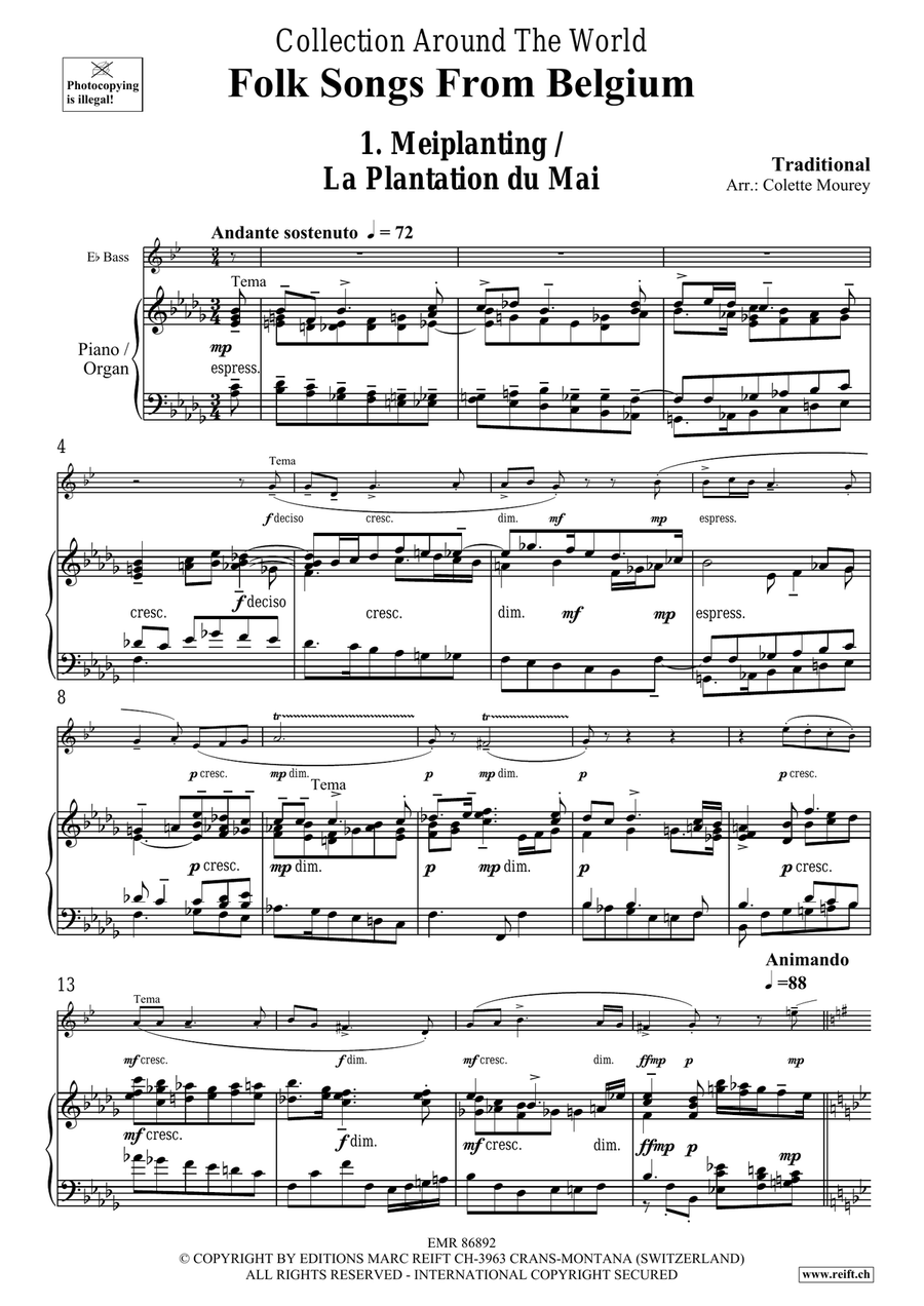 Folk Songs From Belgium Folk Songs From Belgium Organ scores gallery preview page 4