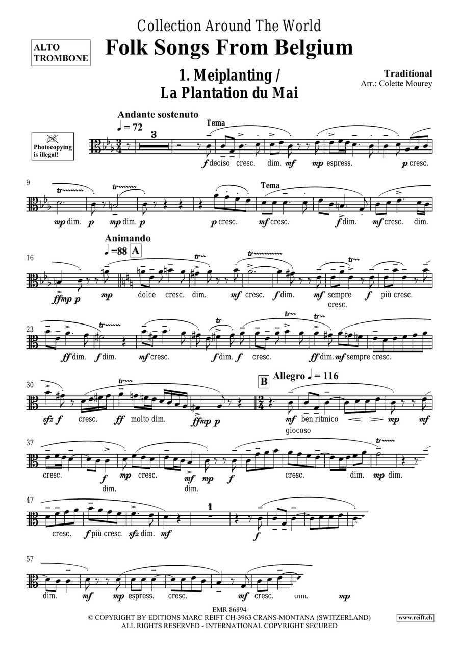 Folk Songs From Belgium Folk Songs From Belgium Organ scores gallery preview page 3