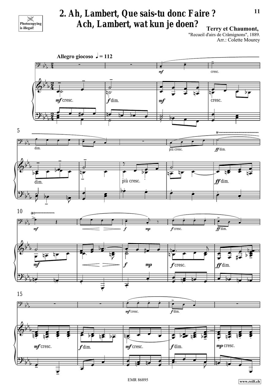Folk Songs From Belgium Folk Songs From Belgium Trombone scores gallery preview page 6