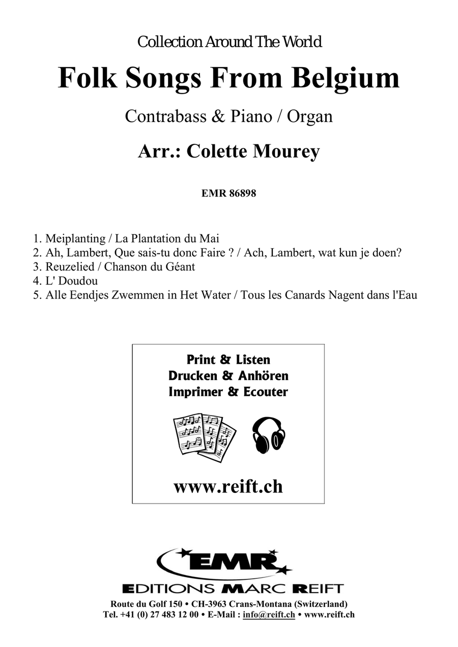 Folk Songs From Belgium Folk Songs From Belgium Double Bass scores gallery preview page 2