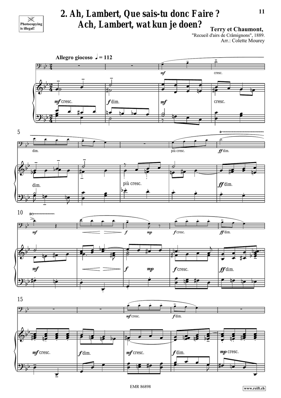 Folk Songs From Belgium Folk Songs From Belgium Double Bass scores gallery preview page 6