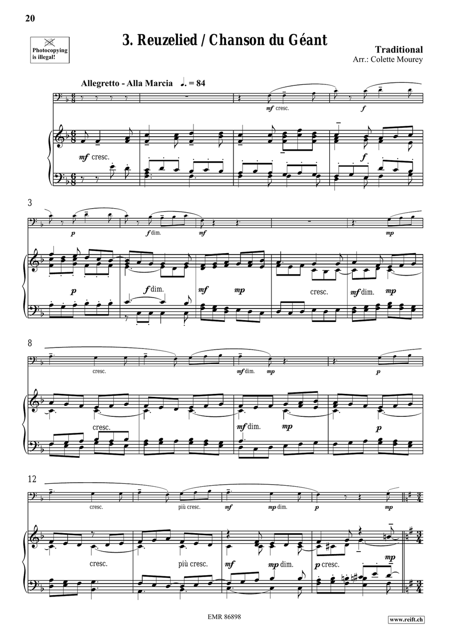 Folk Songs From Belgium Folk Songs From Belgium Double Bass scores gallery preview page 8